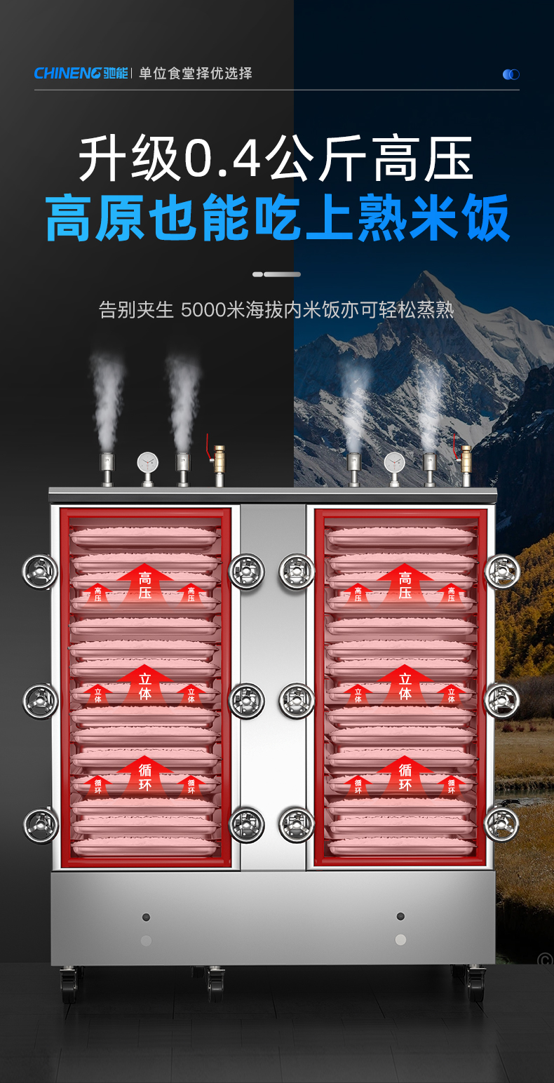 高原蒸柜高壓技術